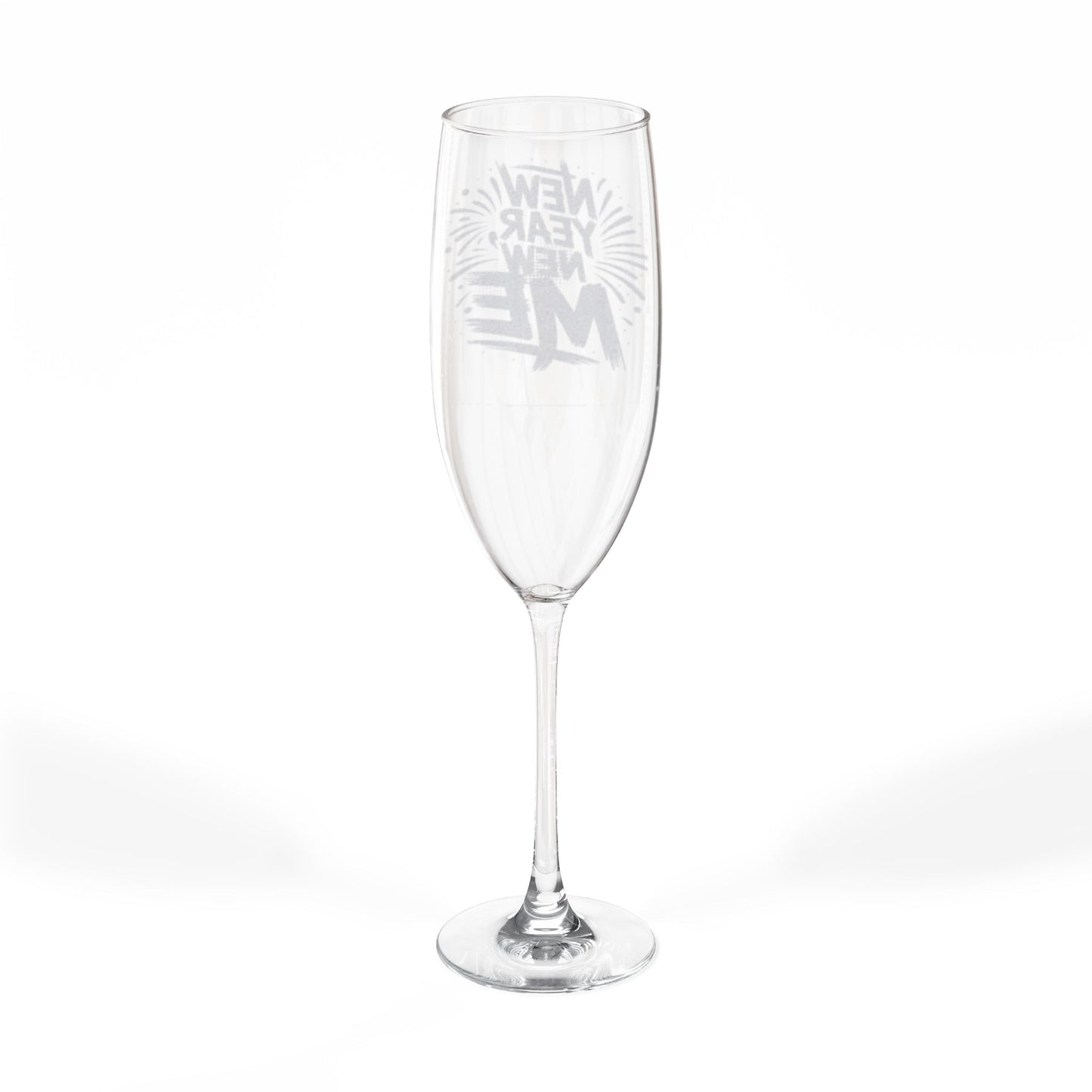 New Year - New Me! Engraved Champagne Flute — "New Years Eve" 8oz Celebration Glass