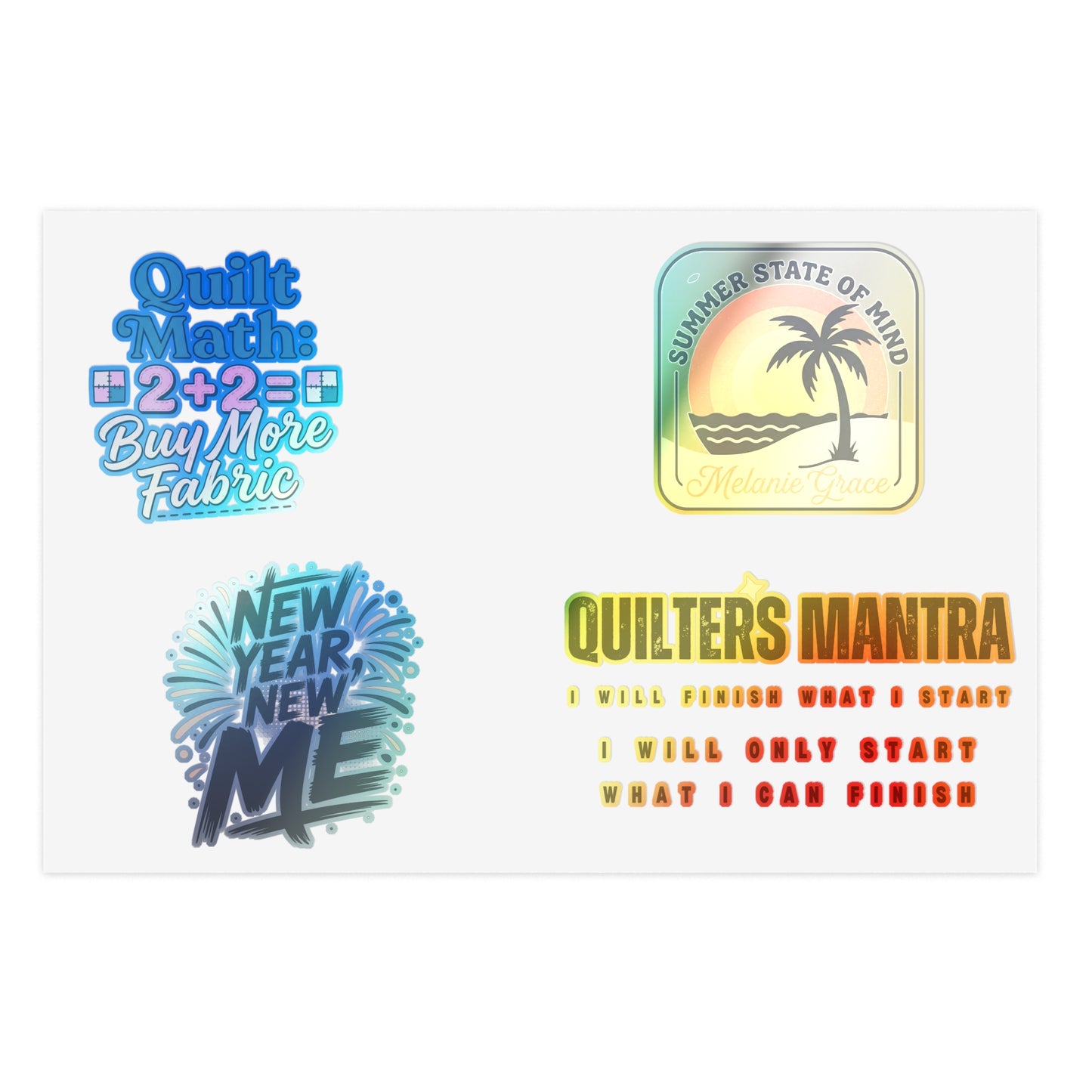 Sticker Sheet — "Quilt Math: 2+2=Buy More Fabric" Quilting Planner Stickers
