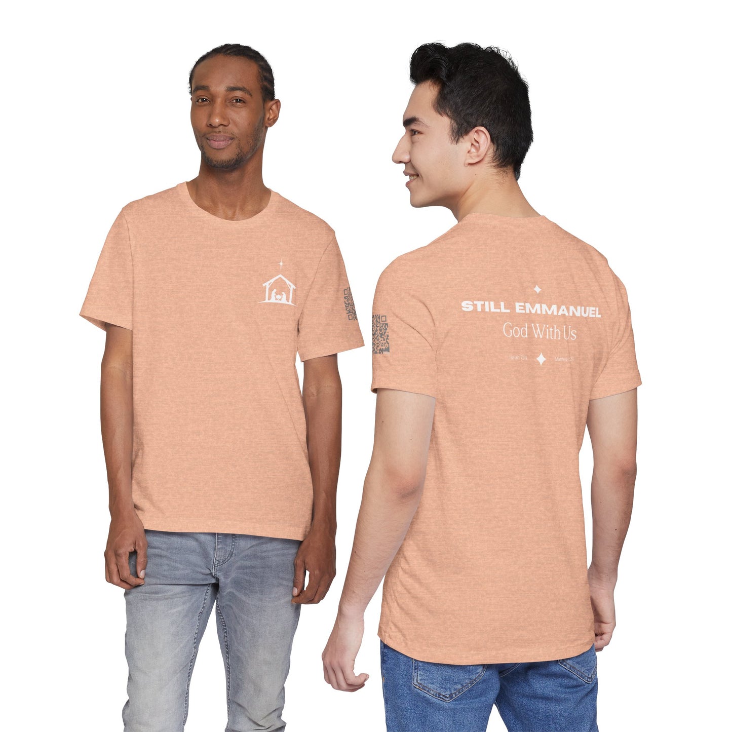 Still Emmanuel Tee — Christian Nativity T‑Shirt ("God With Us")