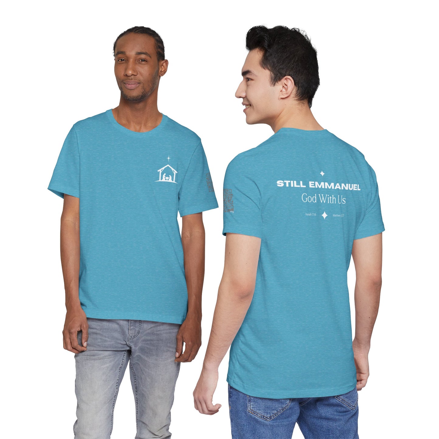 Still Emmanuel Tee — Christian Nativity T‑Shirt ("God With Us")