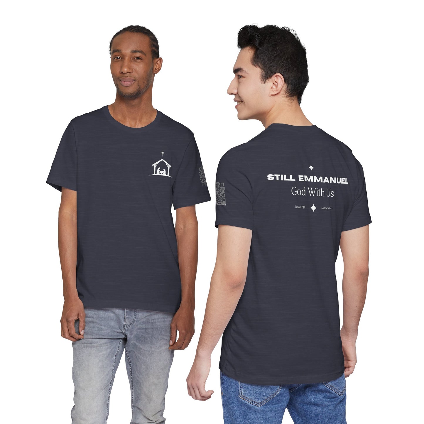 Still Emmanuel Tee — Christian Nativity T‑Shirt ("God With Us")