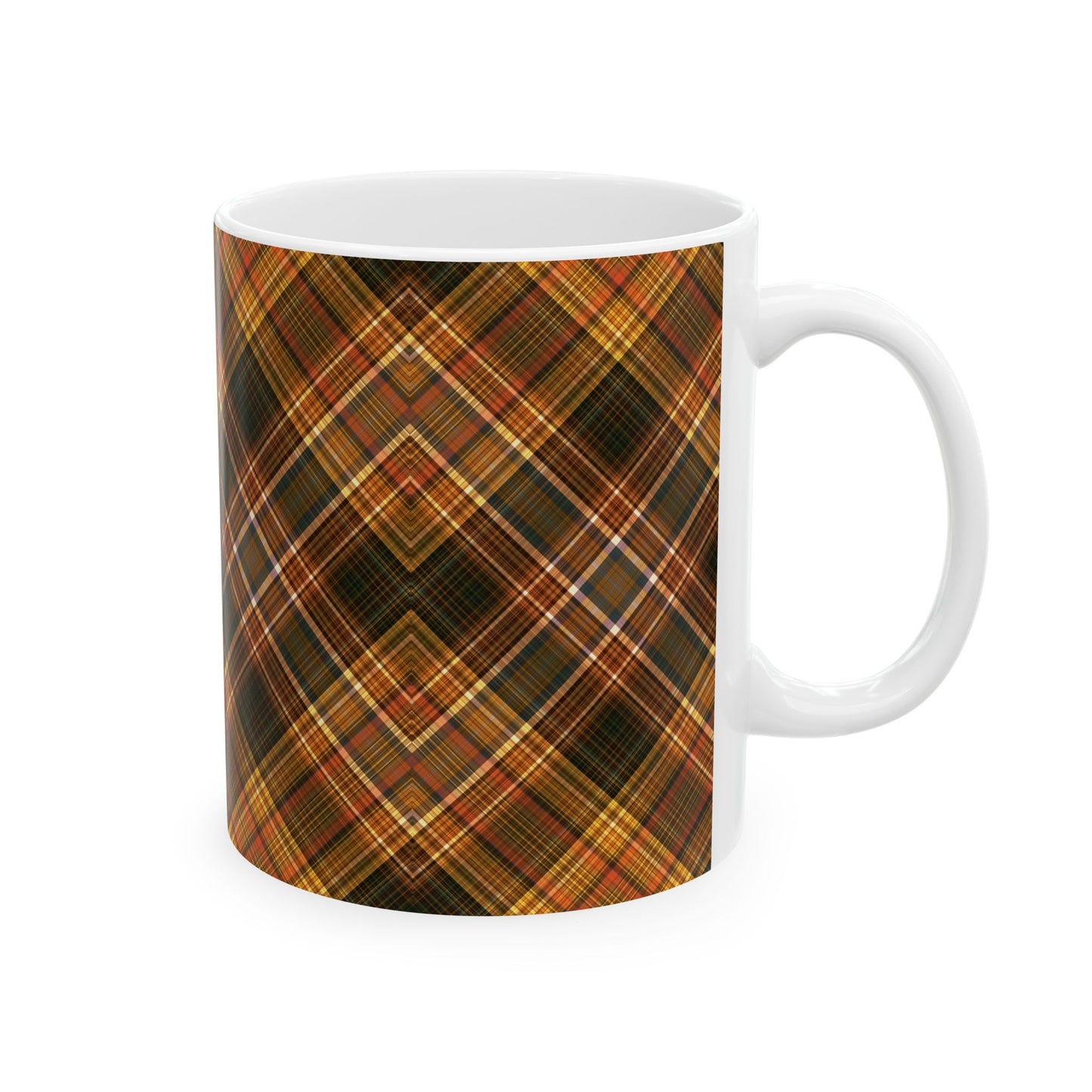 Autumn Plaid Ceramic Mug – My Thanksgiving Mug
