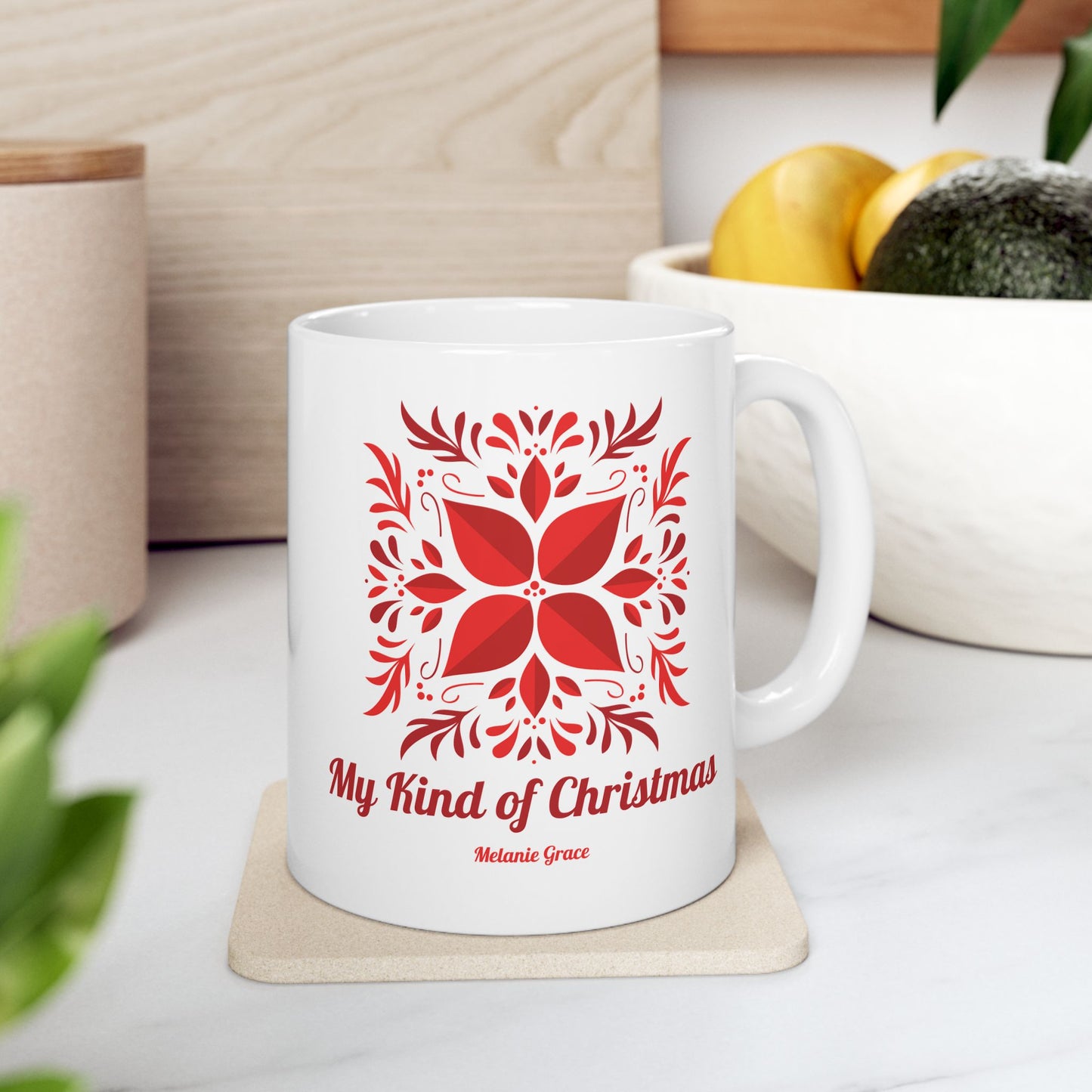 Christmas Snowflake Ceramic Mug – "My Kind of Christmas" Holiday Coffee Cup (11oz, 15oz)