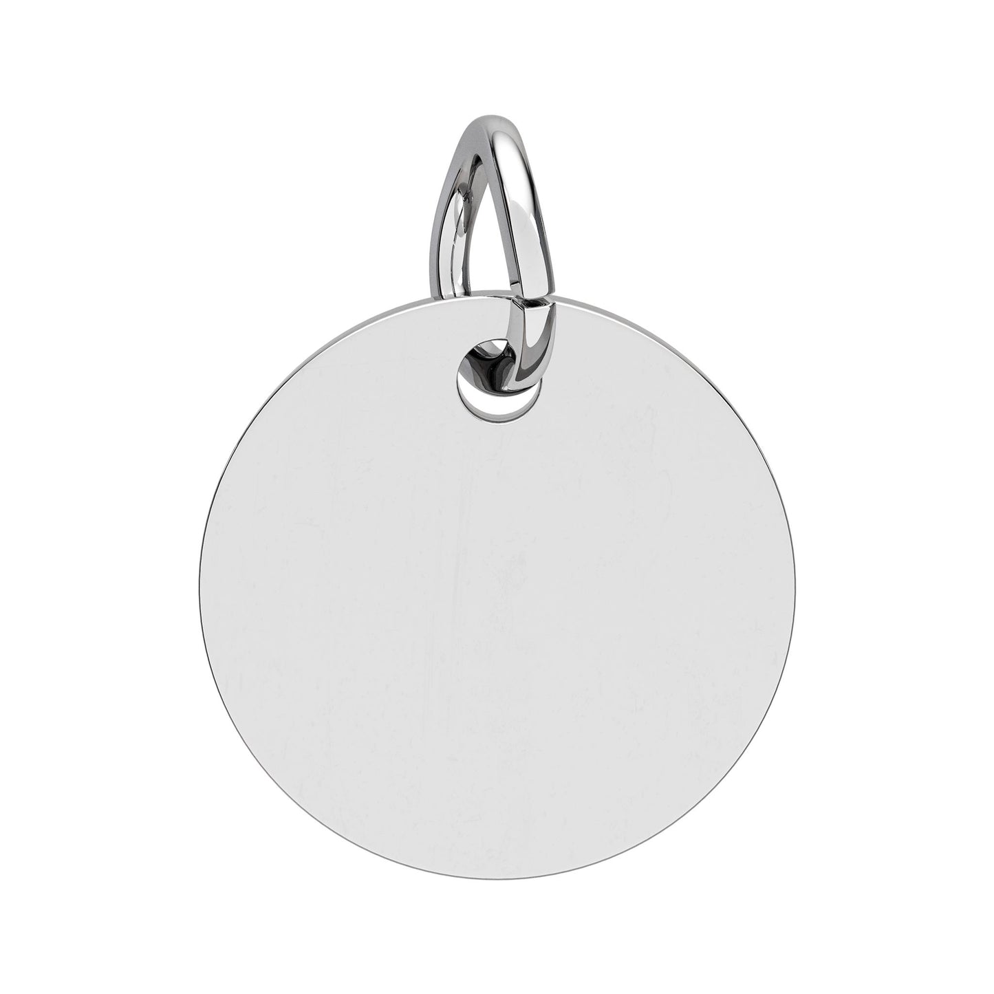 Birthstone Circle Charm — Engraved Personalized Pendant (Quilts of Heaven)