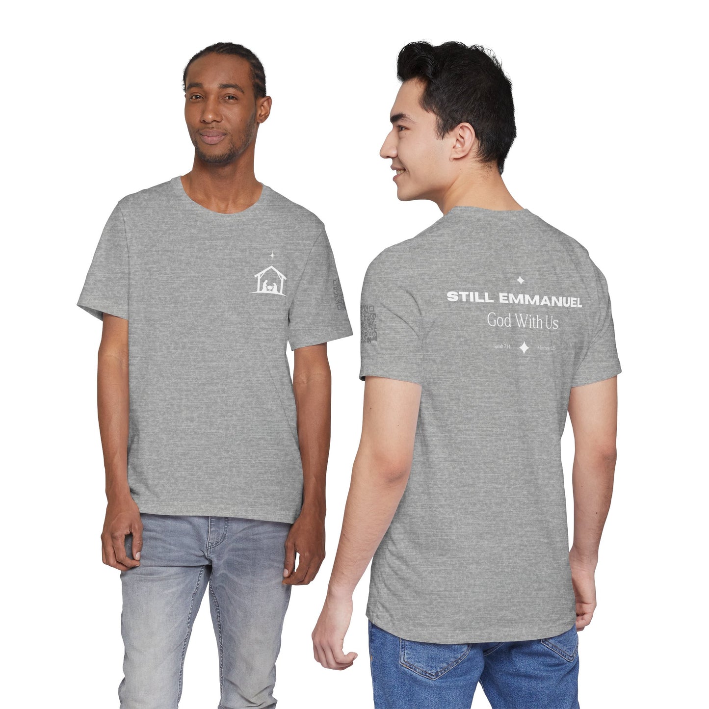 Still Emmanuel Tee — Christian Nativity T‑Shirt ("God With Us")
