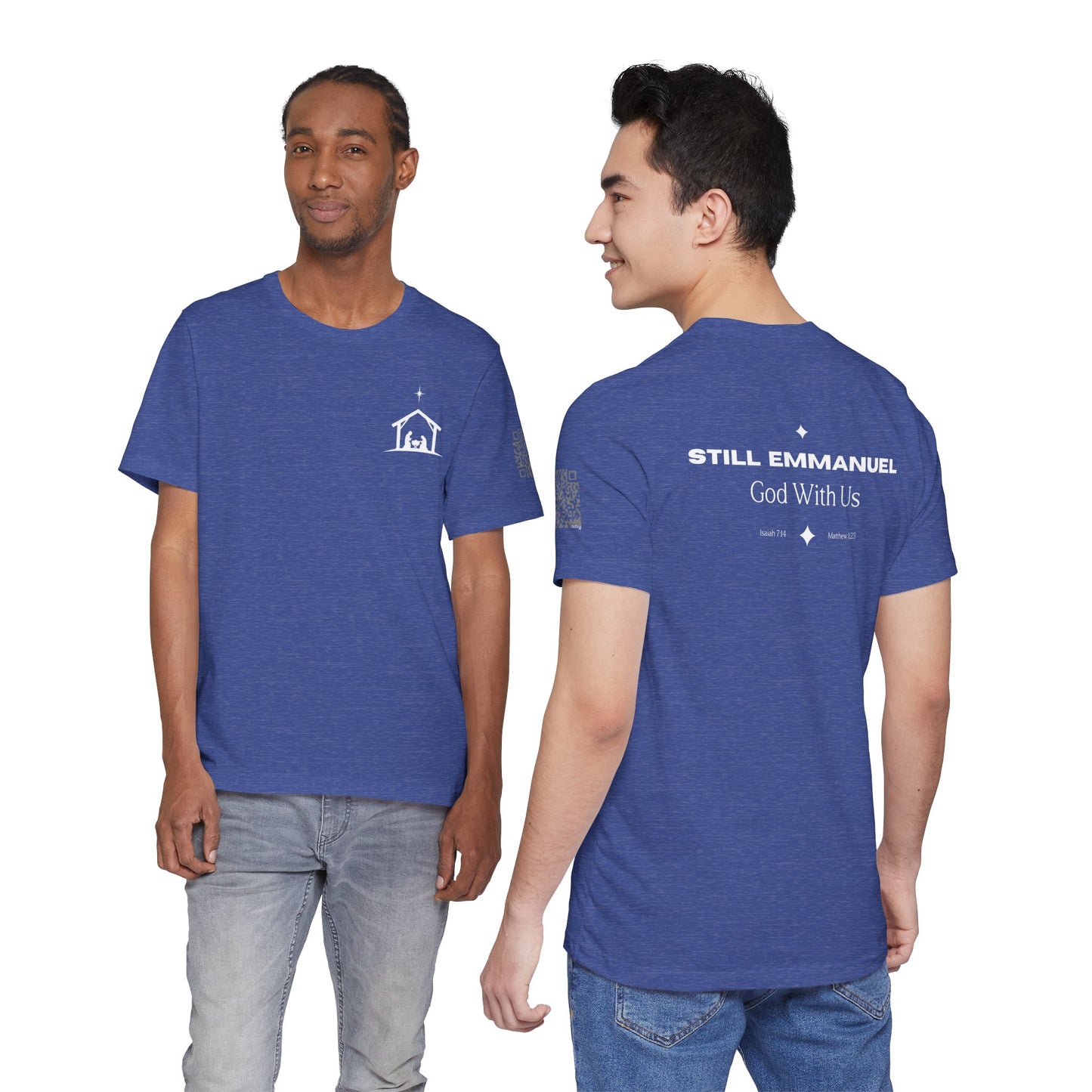 Still Emmanuel Tee — Christian Nativity T‑Shirt ("God With Us")