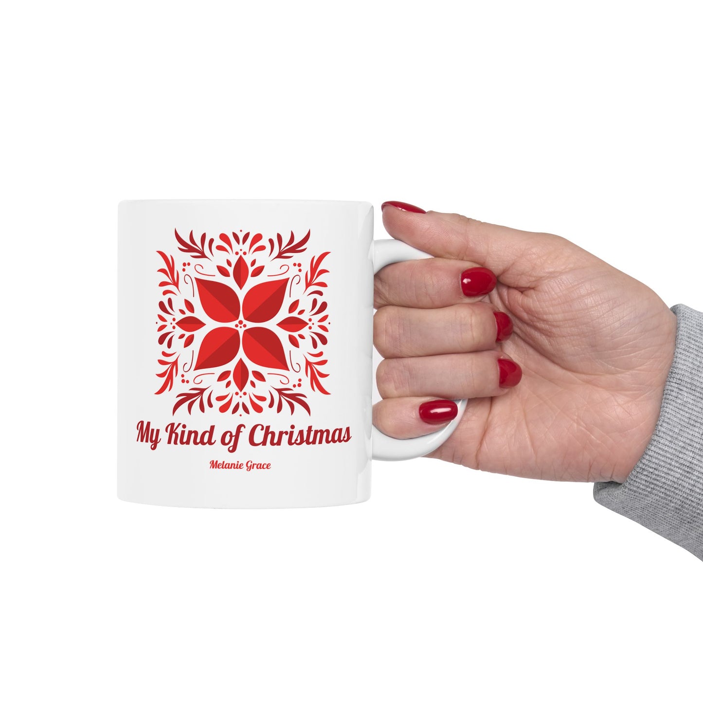 Christmas Snowflake Ceramic Mug – "My Kind of Christmas" Holiday Coffee Cup (11oz, 15oz)