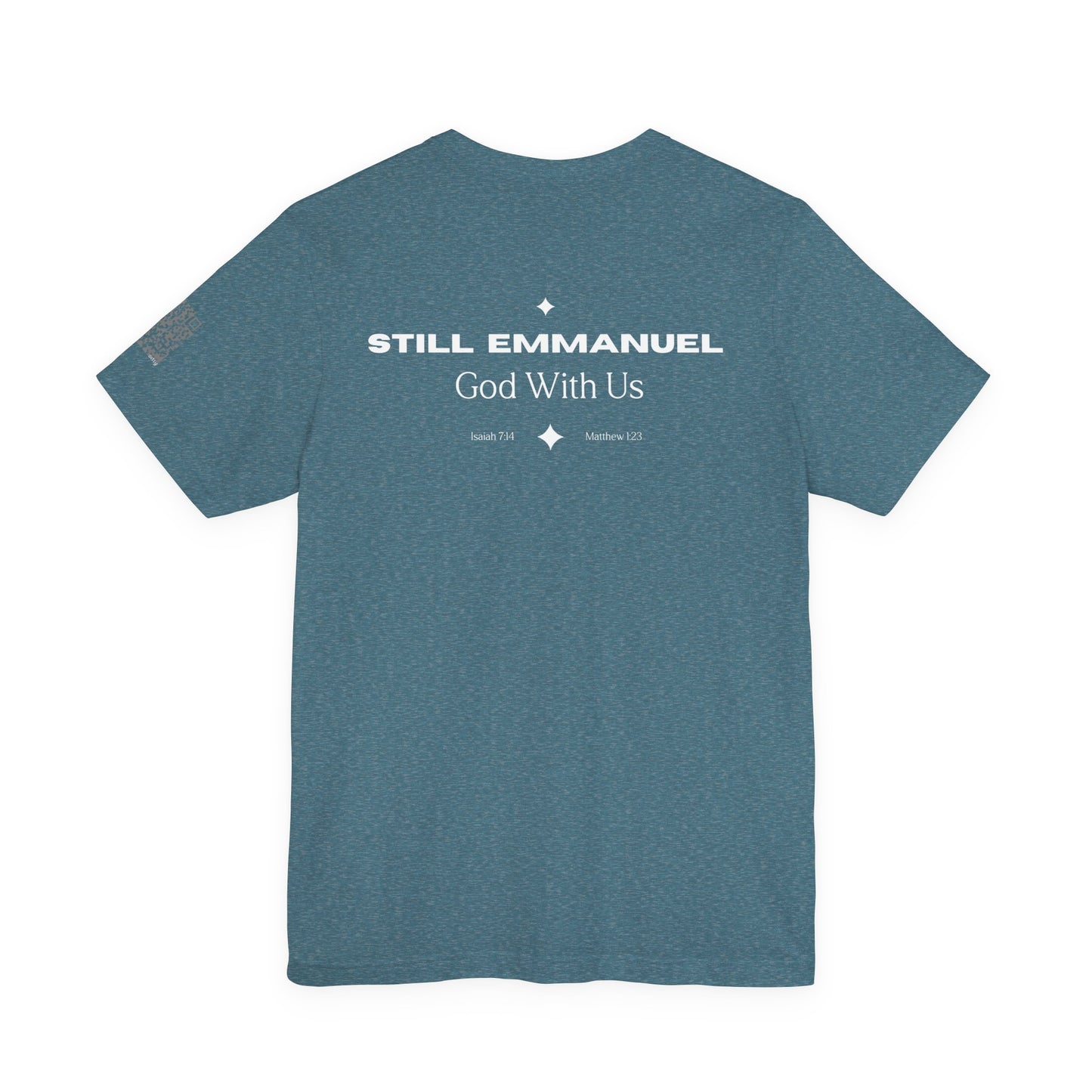 Still Emmanuel Tee — Christian Nativity T‑Shirt ("God With Us")