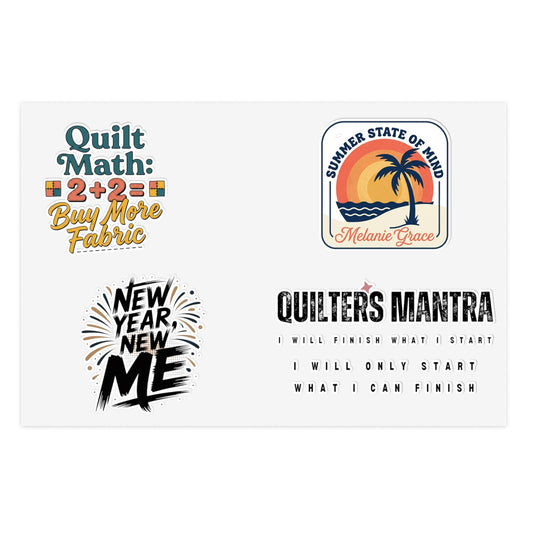 Sticker Sheet — "Quilt Math: 2+2=Buy More Fabric" Quilting Planner Stickers