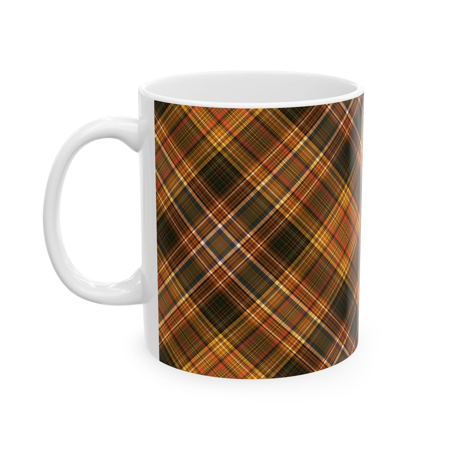 Autumn Plaid Ceramic Mug – My Thanksgiving Mug