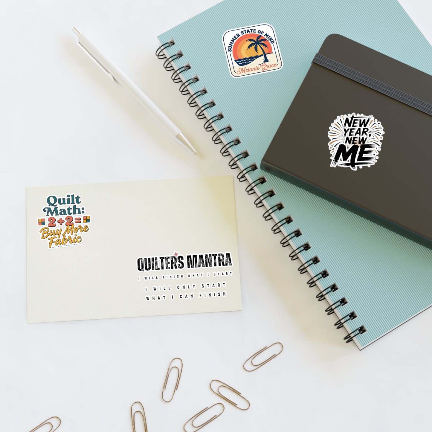 Sticker Sheet — "Quilt Math: 2+2=Buy More Fabric" Quilting Planner Stickers