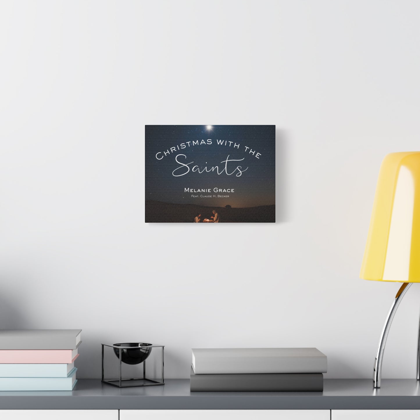 Canvas Print - "Christmas With The Saints" Nativity Wall Art, Matte Stretched
