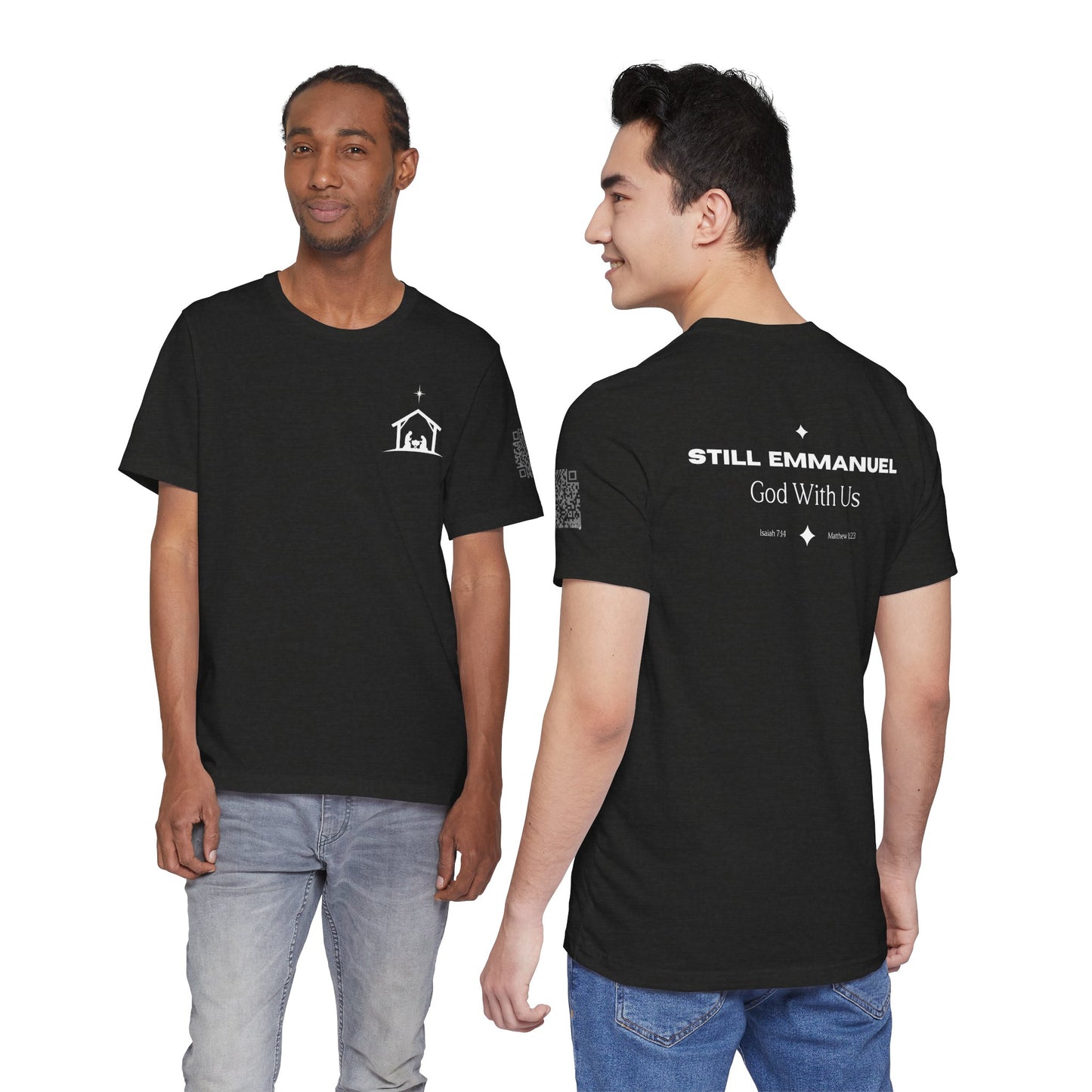 Still Emmanuel Tee — Christian Nativity T‑Shirt ("God With Us")