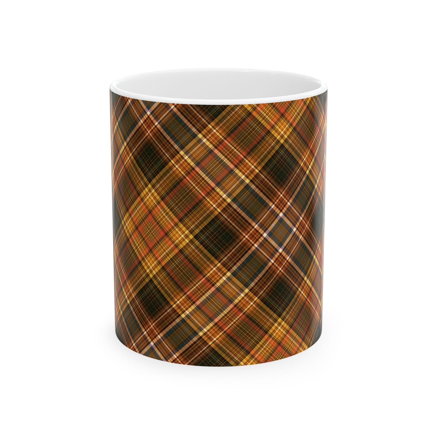 Autumn Plaid Ceramic Mug – My Thanksgiving Mug