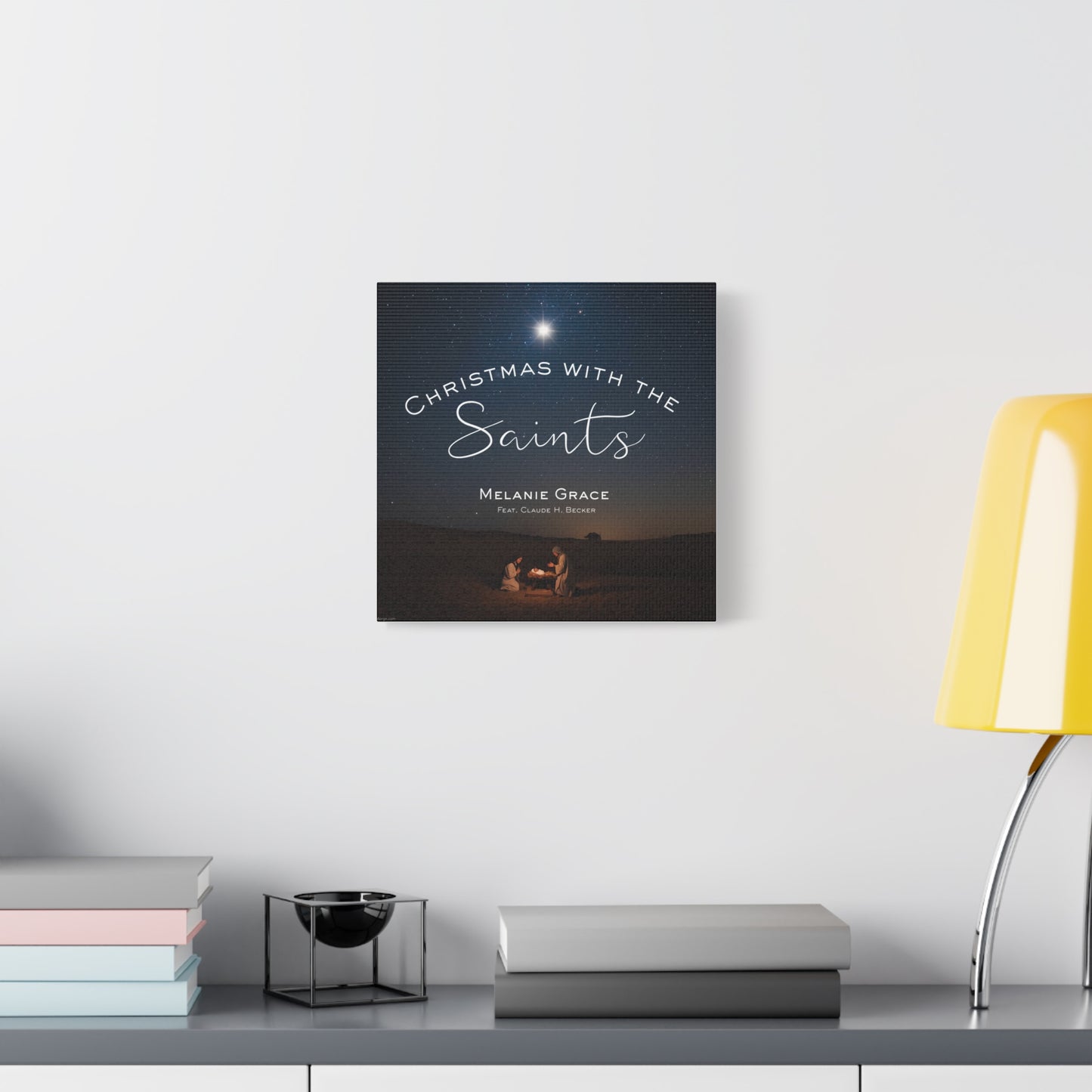 Canvas Print - "Christmas With The Saints" Nativity Wall Art, Matte Stretched